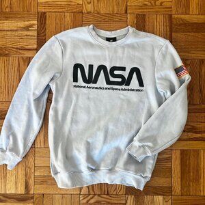 NASA sweatshirt hoddie H&M size S light blue perfect condition
